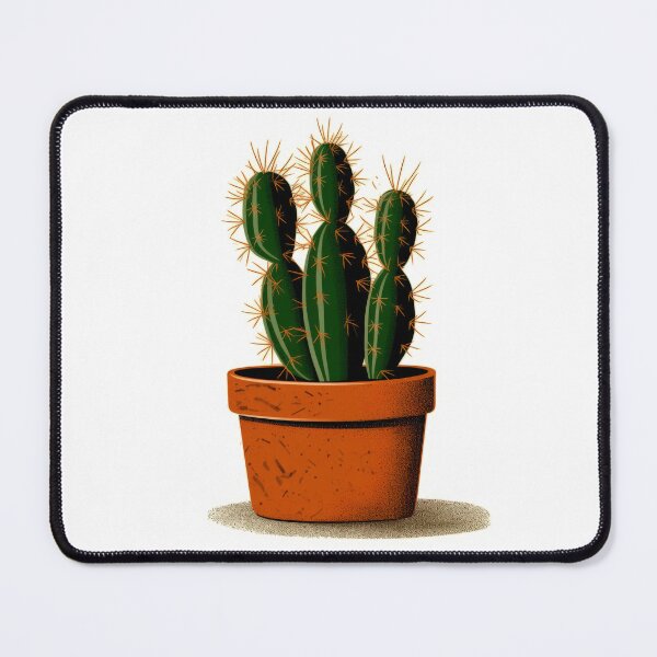 Item preview, Serenity in a Pot: Delightful Drawing of a Cactus Potted Perfection designed and sold by InfiniteArtwave.