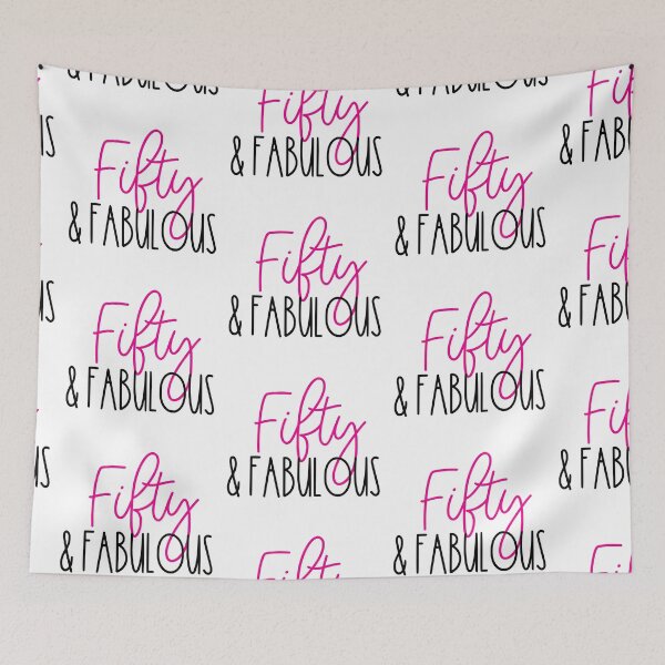 Item preview, Fifty and Fabulous 50th Birthday Text designed and sold by sweetbelle.