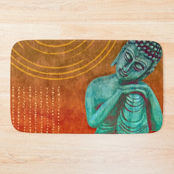 Aperçu de l'œuvre Leaning Buddha - Reclining Buddha 02 - Orange créée et vendue par Studio Grafiikka.
