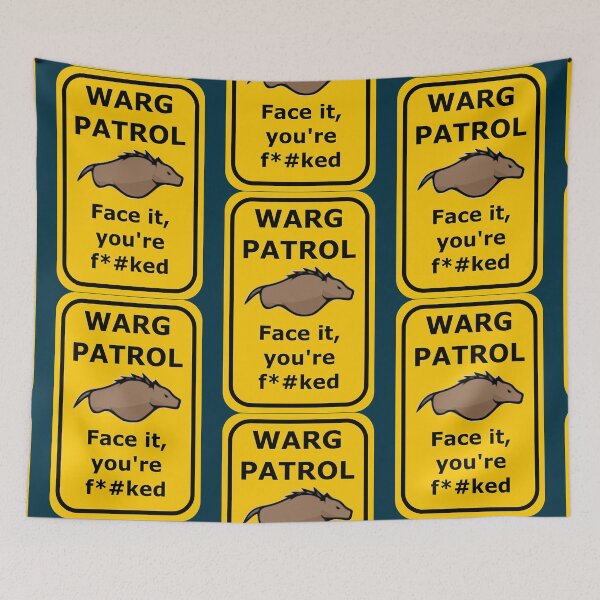 Item preview, Rimworld Warg Patrol Warning Sign136 designed and sold by ethelbertadamse.