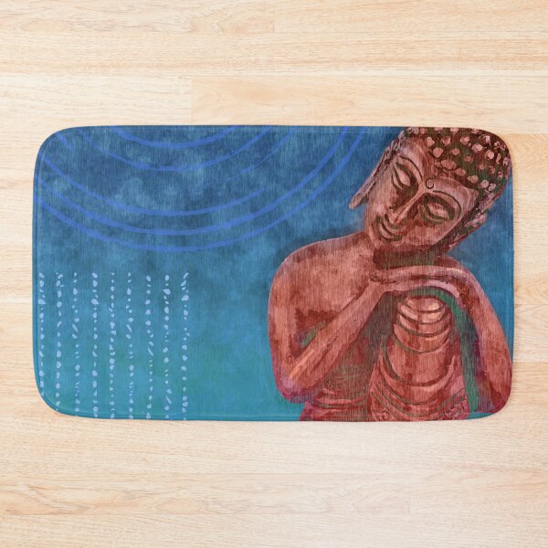Aperçu de l'œuvre Leaning Buddha - Reclining Buddha 01 - Blue créée et vendue par Studio Grafiikka.