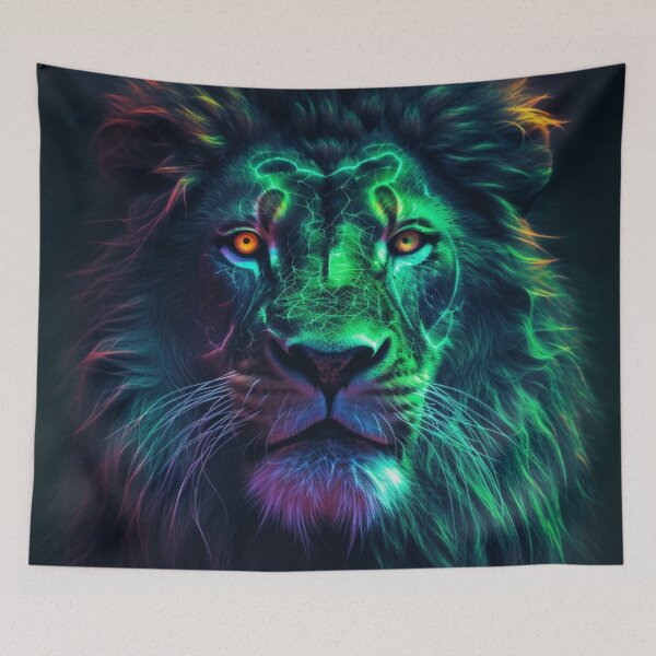 Item preview,  Jaguar Bear Lion Tiger Futuristic Neon Collection designed and sold by BrandonArtWorld.