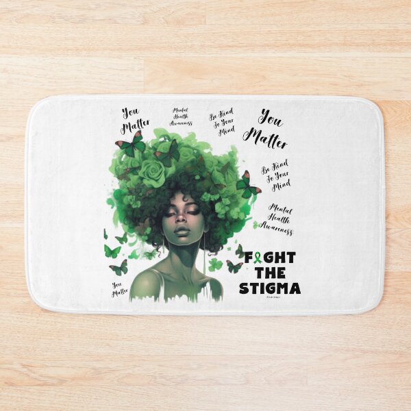 Item preview, Fight The Stigma, Mental Health Awareness, Mental Health Awareness Month, Therapy, Gift For Therapist, Gift For Her, Black Girl designed and sold by ksan30.