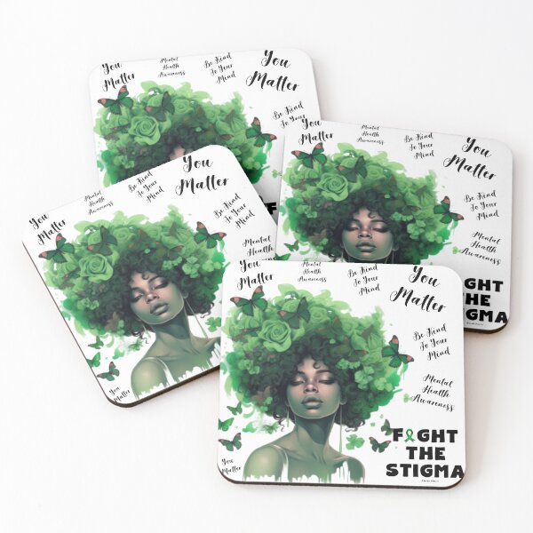 Item preview, Fight The Stigma, Mental Health Awareness, Mental Health Awareness Month, Therapy, Gift For Therapist, Gift For Her, Black Girl designed and sold by ksan30.