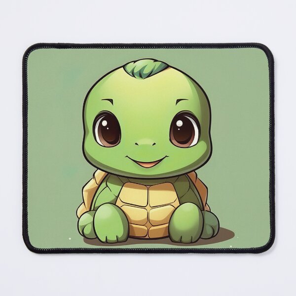 Item preview, Charming Little Green Turtle - Delightful Cuteness and Endearing Nature designed and sold by Neuronexia.