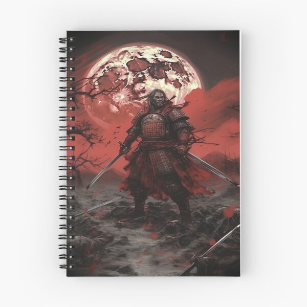 Item preview,  "Red Moon over the Battlefield: A Samurai at the Twilight of Battle" designed and sold by Anthonny Barlan.