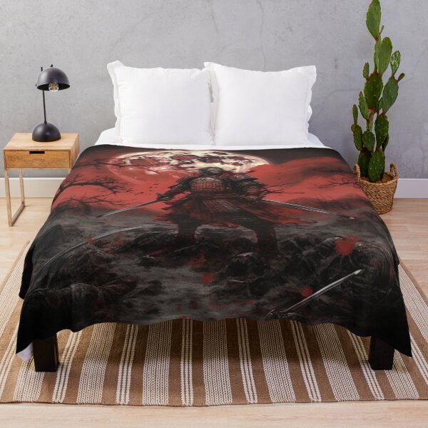 Item preview, "Red Moon over the Battlefield: A Samurai at the Twilight of Battle" designed and sold by Anthonny Barlan.