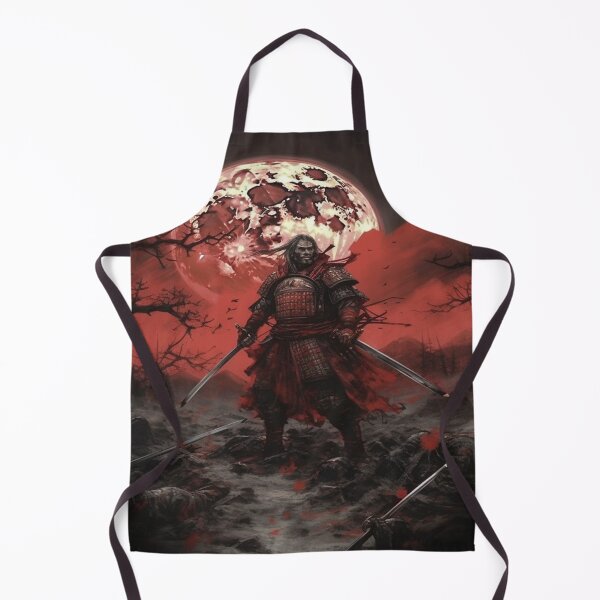 Item preview, "Red Moon over the Battlefield: A Samurai at the Twilight of Battle" designed and sold by Anthonny Barlan.