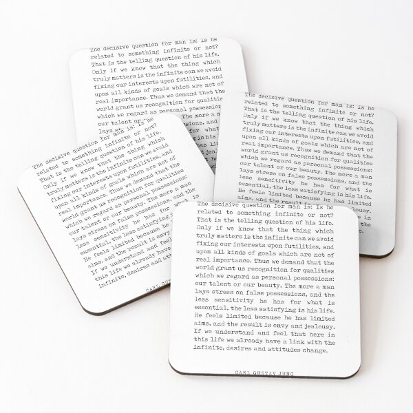 Item preview, Man's relation to the infinite - Carl Gustav Jung Quote - Literature - Typewriter Print designed and sold by Studio Grafiikka.