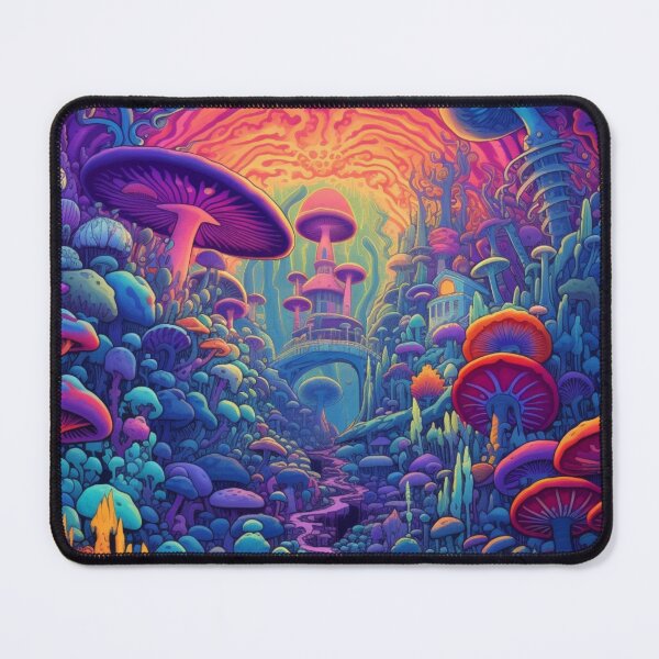 Artikelvorschau, Psychedelischer Trippy-Hippie-Hippie-Mandala, surreale, spirituelle 70er-Jahre, lebendige, groovige, böhmische 60er-Jahre entworfen und verkauft von kknurass.