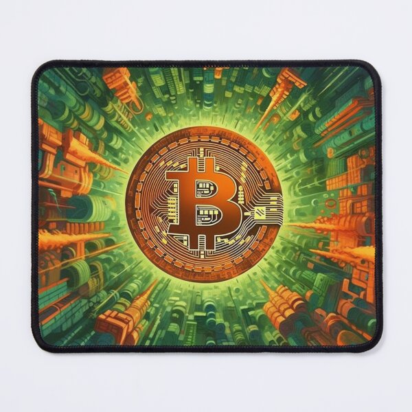 Item preview, Bitcoin Burst: A Vibrant Financial Revolution designed and sold by Exponential TOM.