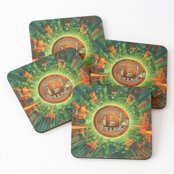Item preview, Bitcoin Burst: A Vibrant Financial Revolution designed and sold by Exponential TOM.