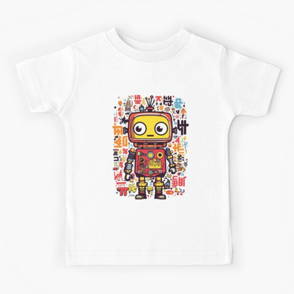 Robot Series Graphic Illustration Kids T-Shirt