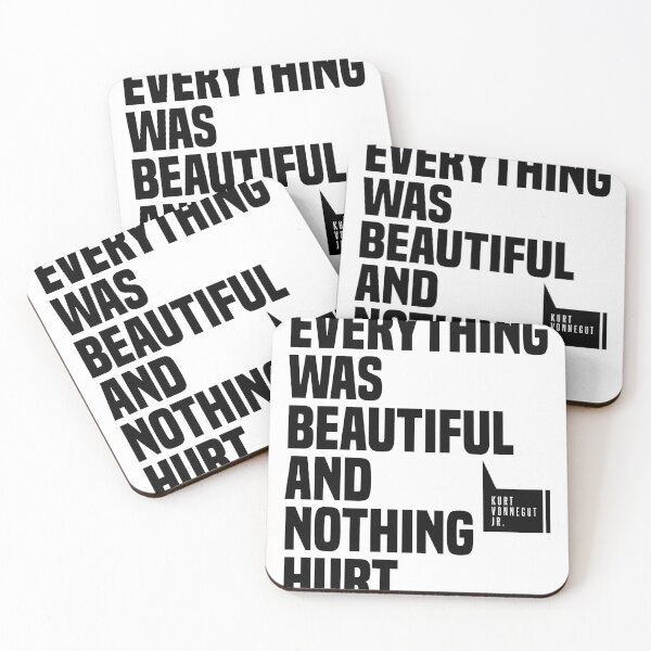 Item preview, Everything Was Beautiful And Nothing Hurt - Kurt Vonnegut Quote - Literature - Typography Print designed and sold by Studio Grafiikka.