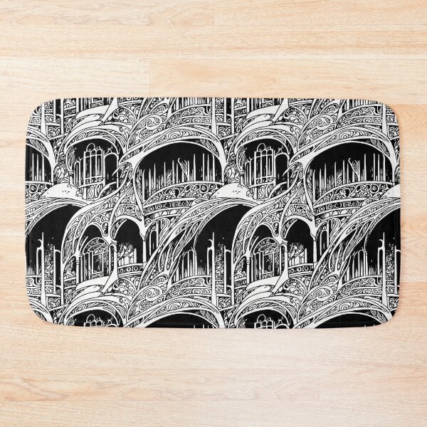 Item preview, Fantasy Art Nouveau Storybook Castle Pattern designed and sold by entwithanaxe.