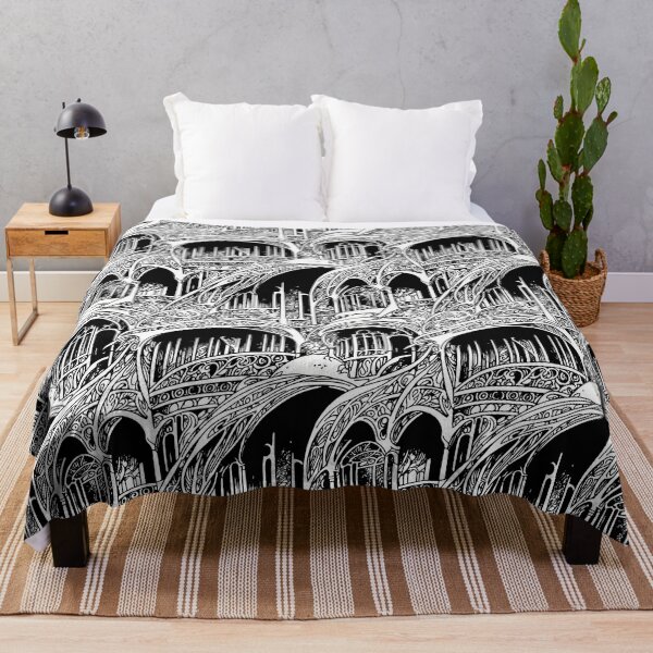 Item preview, Fantasy Art Nouveau Storybook Castle Pattern designed and sold by entwithanaxe.