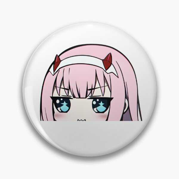Aperçu de l'œuvre Zero Two Cute Car Peeker Sticker créée et vendue par weebbreechan.