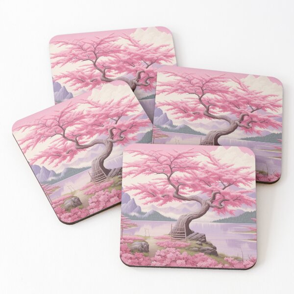 Artikelvorschau, Japanese Tree with Pink Leaves - Elegance and Floral Softness entworfen und verkauft von Neuronexia.