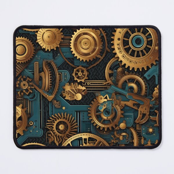 Item preview, Hunter Green & Gold Steampunk - Seamless designed and sold by GalacticLabs.