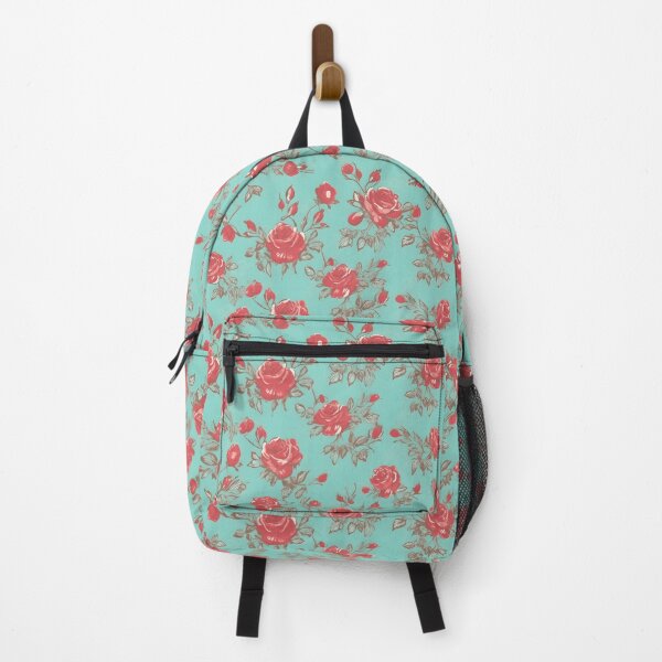 Item preview, Teal and Rose Cottage Core Floral designed and sold by WildHeartOutlaw.