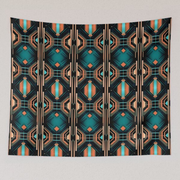 Item preview, Copper Fusion Geometric Pattern - Seamless designed and sold by GalacticLabs.