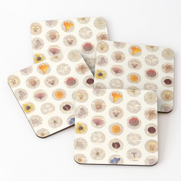 Item preview, Pressed flowers on vintage pages set A designed and sold by Julianum.