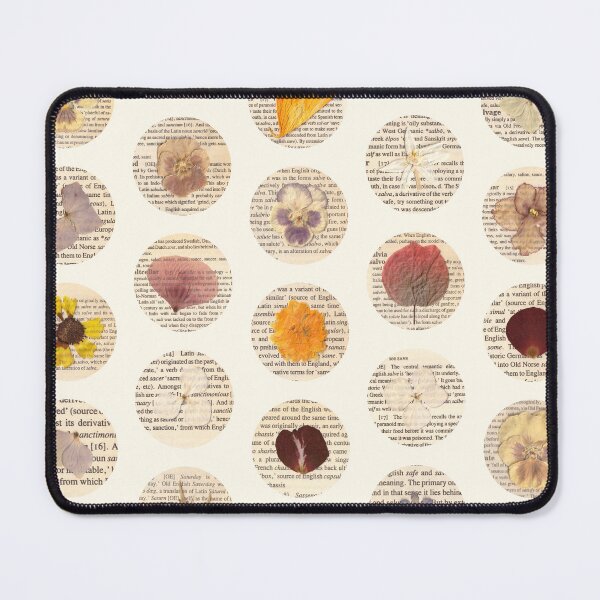 Item preview, Pressed flowers on vintage pages set A designed and sold by Julianum.