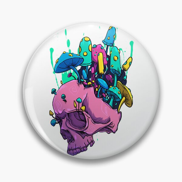 Item preview, Trippy Mushroom Skull Vibes designed and sold by PVSKI.