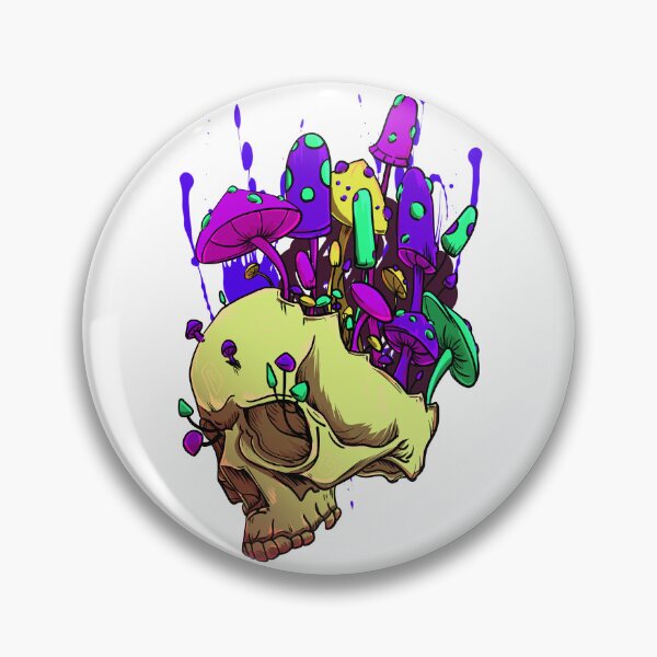 Item preview, Trippy Mushroom Skull Vibes designed and sold by PVSKI.
