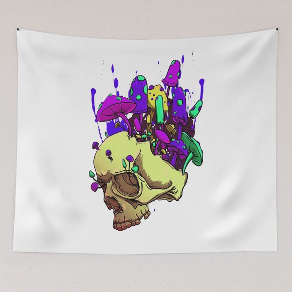 Item preview, Trippy Mushroom Skull Vibes designed and sold by PVSKI.