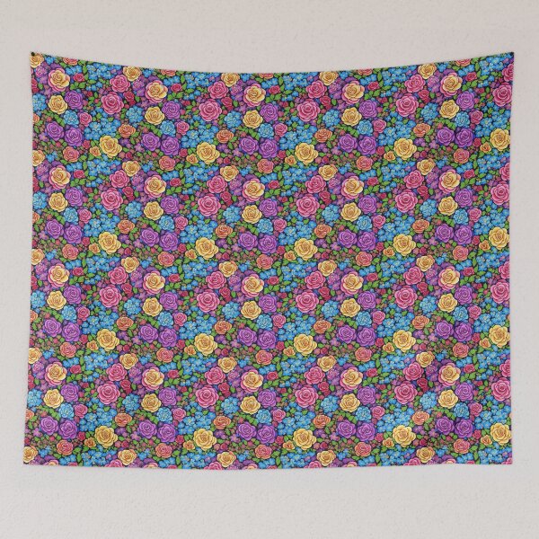 Item preview, Beautiful flowers in vintage style watercolor painting designed and sold by cosmic-cube.