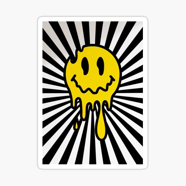 Drippy Acid Smiley Sticker