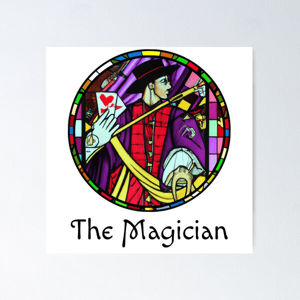 Item preview, Major Arcana The Magician - Stained Glass Design for T-shirt, stickers and other accessories designed and sold by Pixel Waite.
