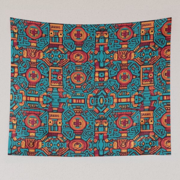 Item preview, Colourful Mayan Pattern designed and sold by ChibiKolossus.
