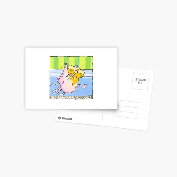 cheeky mouse stealing cheese Postcard