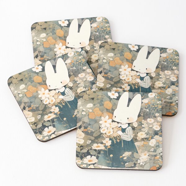 Item preview, Conejito de jardín kawaii designed and sold by TheThreePixels.