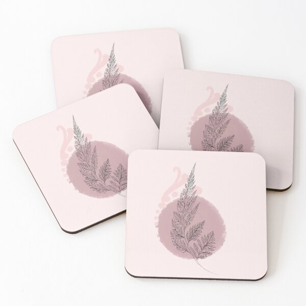 Item preview, Fern line art peach tones- Boho design  designed and sold by Aesthetica-1.