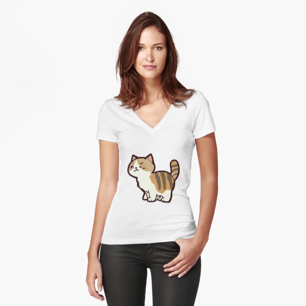 Item preview, Fitted V-Neck T-Shirt designed and sold by cokemann.