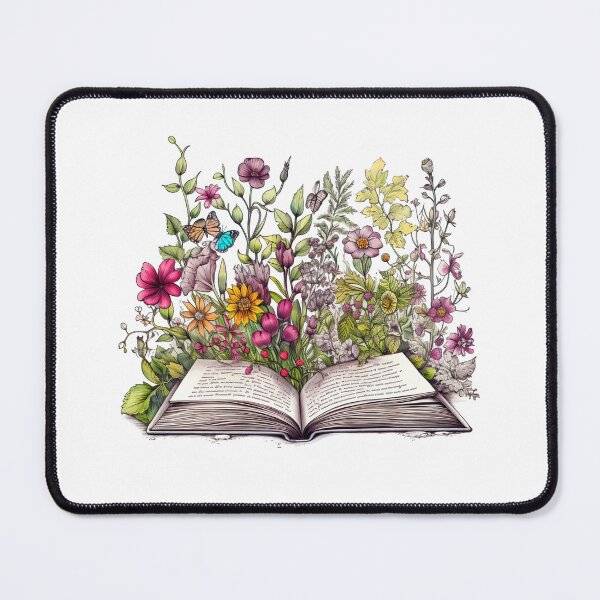 Item preview, Open book with flowers designed and sold by MONDOPLY.