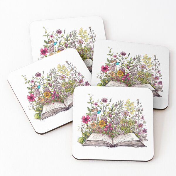 Item preview, Open book with flowers designed and sold by MONDOPLY.