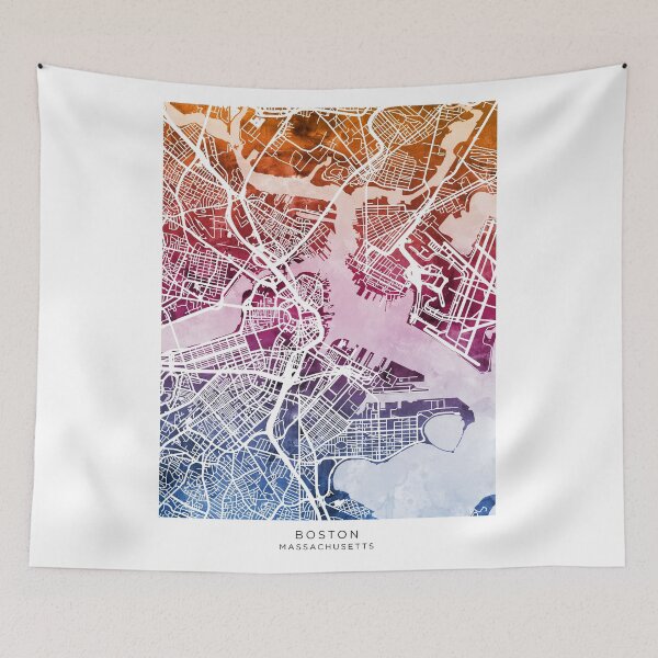 Item preview, Boston Massachusetts Street Map designed and sold by ArtPrints.