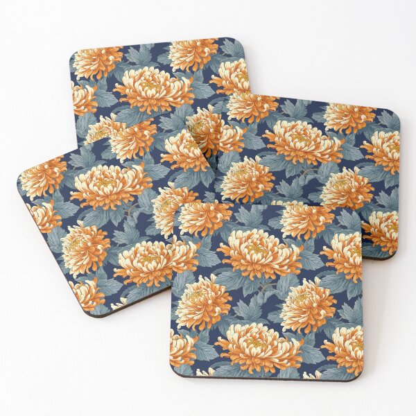 Item preview, Orange Chrysanthemum flower pattern  designed and sold by florallover444.