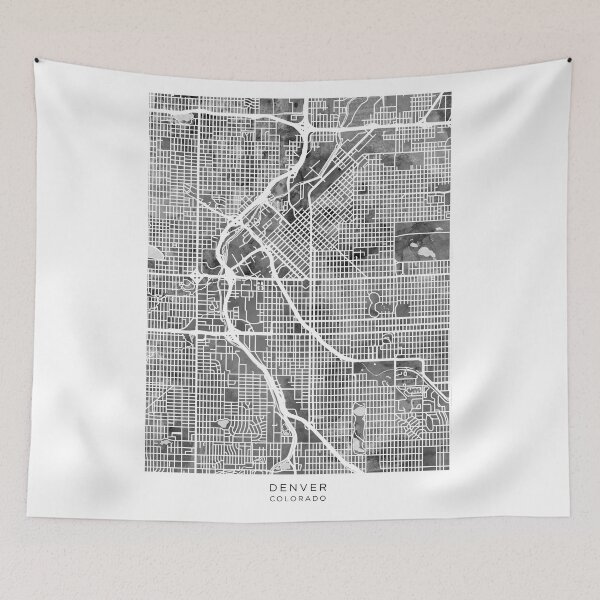 Item preview, Denver Colorado Street Map designed and sold by ArtPrints.