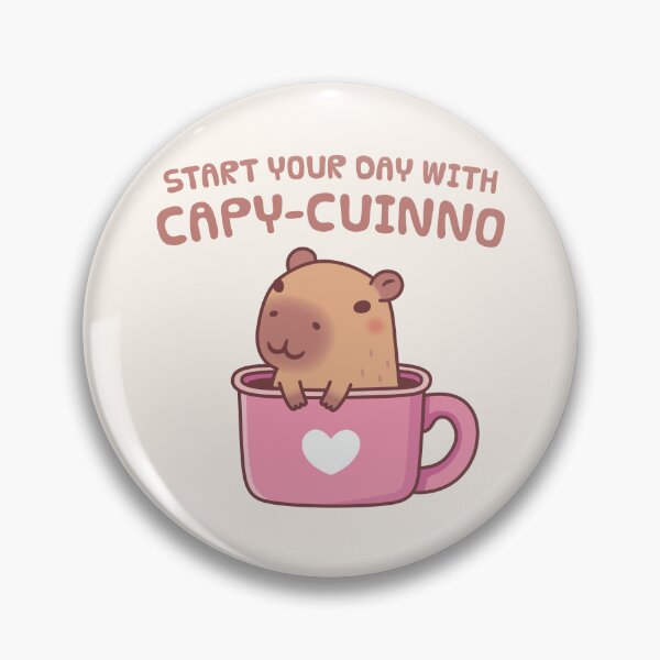 Item preview, Cute Capybara Start Your Day With Capyuccino Coffee designed and sold by rustydoodle.