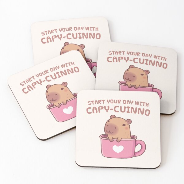 Item preview, Cute Capybara Start Your Day With Capyuccino Coffee designed and sold by rustydoodle.