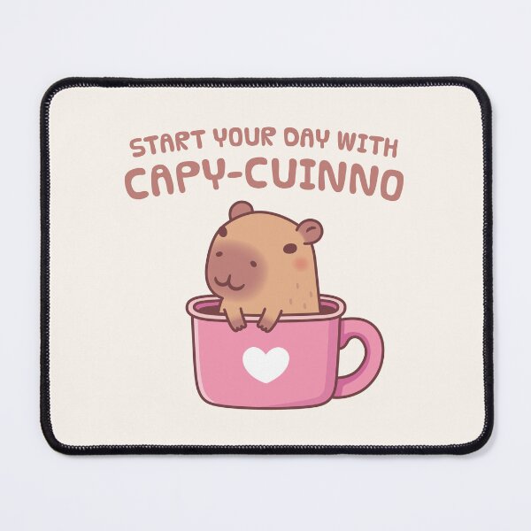 Item preview, Cute Capybara Start Your Day With Capyuccino Coffee designed and sold by rustydoodle.