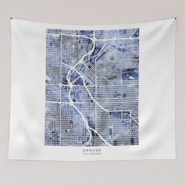 Item preview, Denver Colorado Street Map designed and sold by ArtPrints.