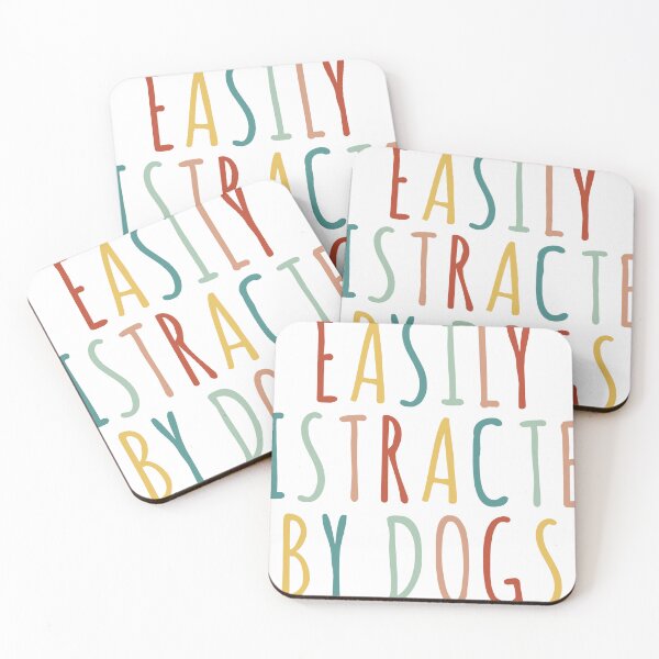 Item preview, Dog Owner Lover Easily Distracted by Dogs Dog Mama Dog Dad Pet Gift designed and sold by iCoolShirts.