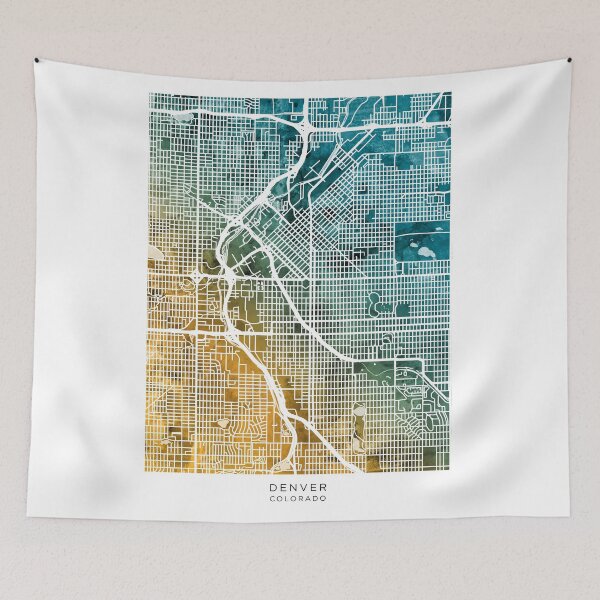 Item preview, Denver Colorado Street Map designed and sold by ArtPrints.