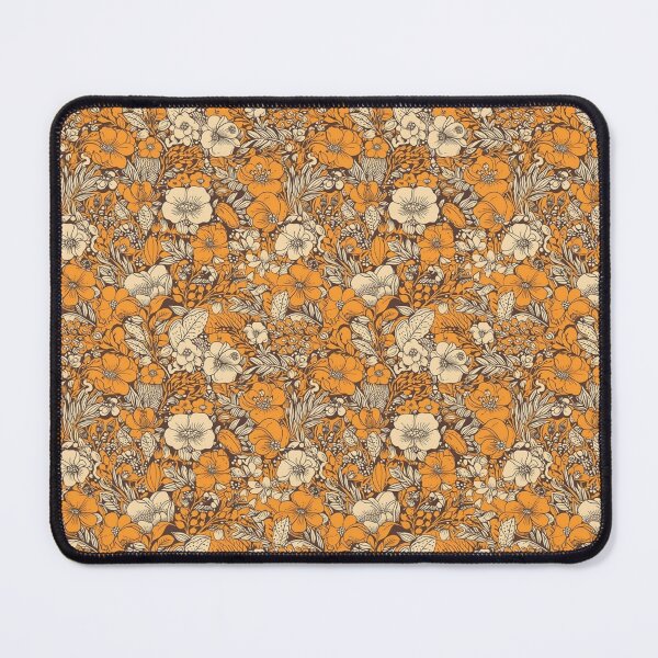 Item preview, Orange floral pattern designed and sold by florallover444.